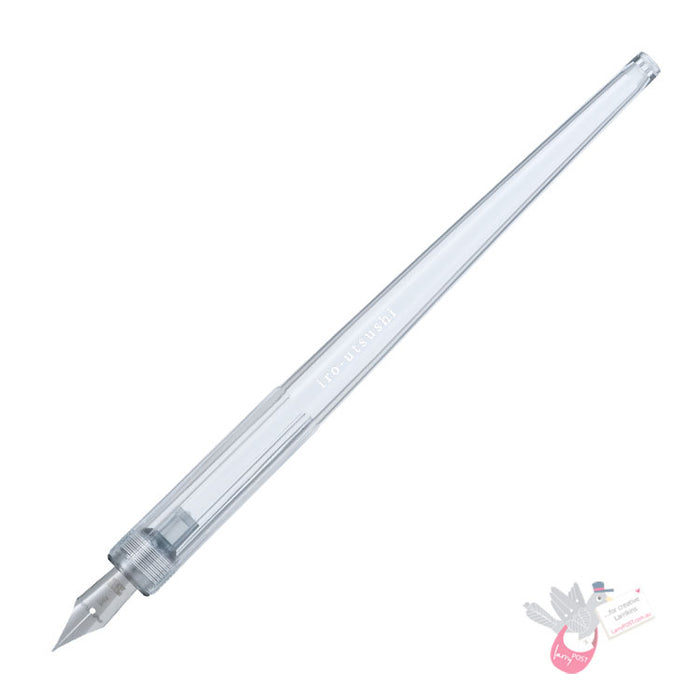 PILOT Iro-Utsushi Dip Pen - Resin Nib Holder with Stainless Steel Nib (14.4cm length) - Clear - Fine Nib
