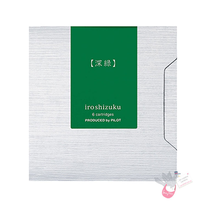 PILOT Iroshizuku Ink Cartridges - Pack of 6 - Shin-Ryoku (Forest Green)