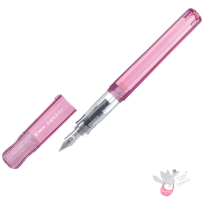 PILOT Kakuno Fountain Pen - Family Series - Girl - Transparent Pink - Medium Nib
