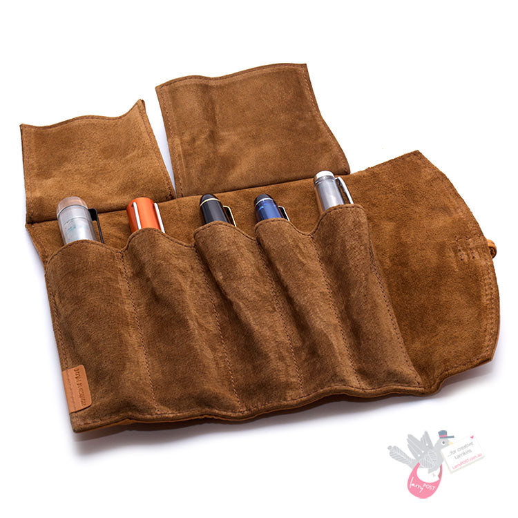 PILOT Pensemble Leather Pen Wrap - 5 Pen - Brown