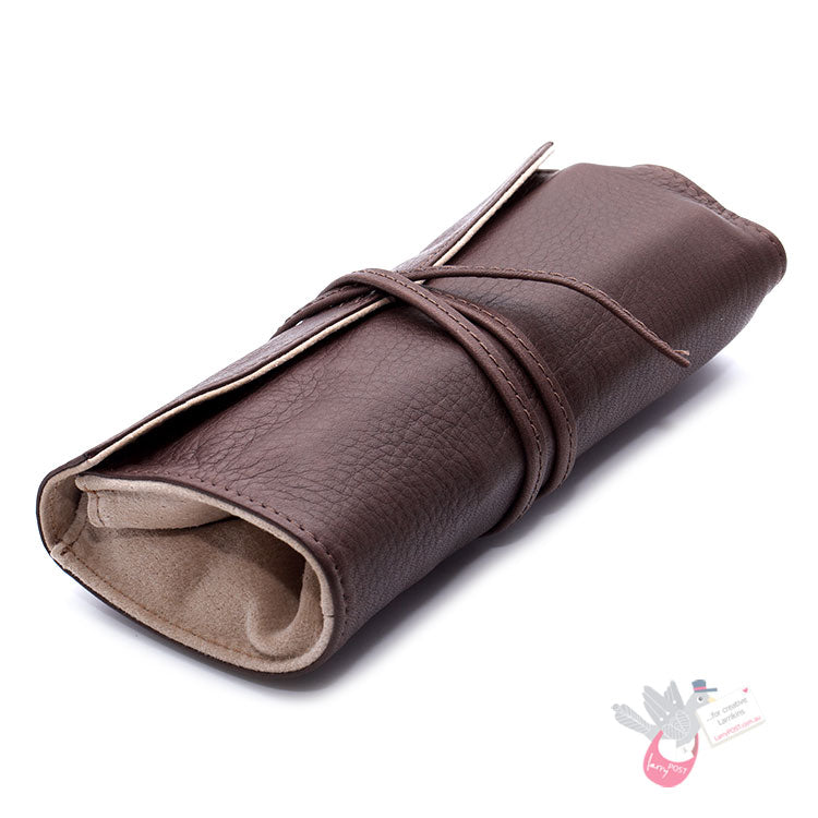 PILOT Pensemble Leather Pen Wrap - 5 Pen - Dark Brown