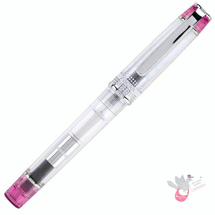 PILOT Prera Demonstrator Fountain Pen - Clear/Red - Medium Nib (includes con-40 converter)