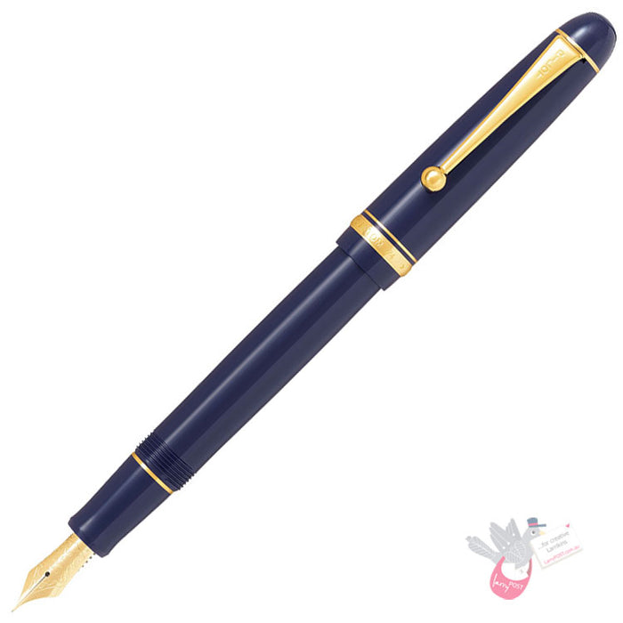 PILOT Custom 74 Fountain Pen (14ct Gold Nib, Con-70) - Dark Blue - Extra Fine Nib