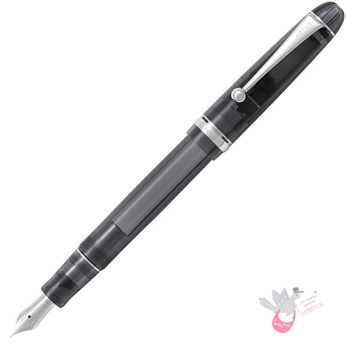 PILOT Custom 74 Fountain Pen (14ct Gold Nib, Con-70) - Demo Black - Fine Nib