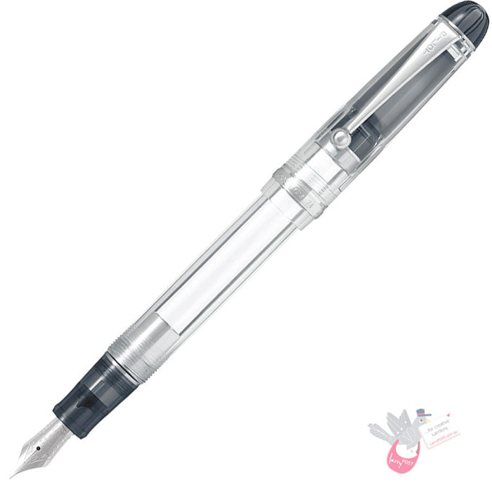 PILOT Custom 74 Fountain Pen (14ct Gold Nib, Con-70) - Clear - Fine Nib