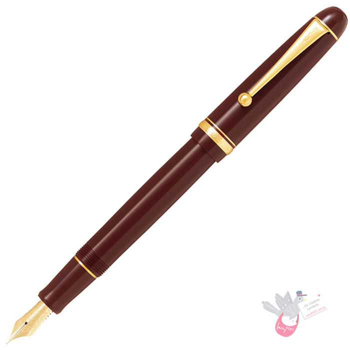 PILOT Custom 74 Fountain Pen (14ct Gold Nib, Con-70) - Dark Red - Extra Fine Nib