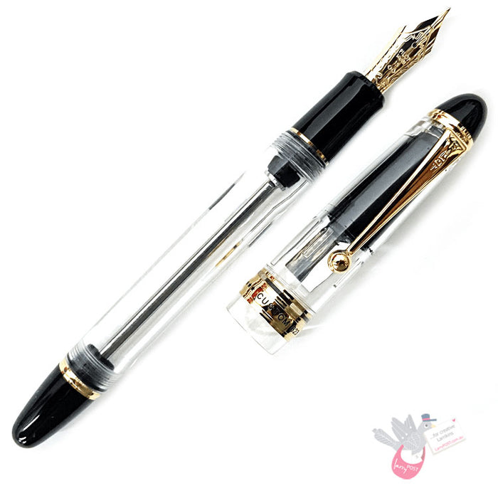 PILOT Custom 823 Fountain Pen (14ct Gold Nib, #15, plunger vacuum) - Brown - Coarse Nib