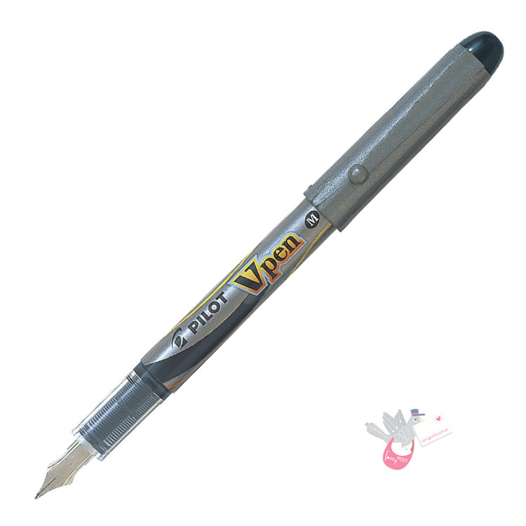 PILOT V Pen - Disposable Fountain Pen - Black