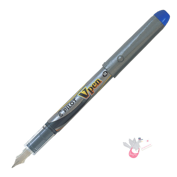 PILOT V Pen - Disposable Fountain Pen - Blue
