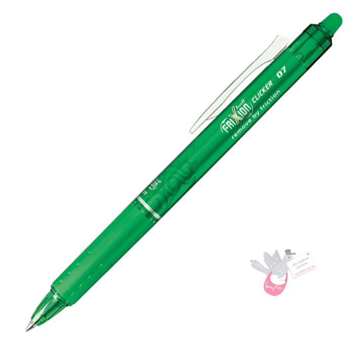 PILOT Frixion Clicker (Retractable) Erasable Gel Pen - 0.7mm - Green