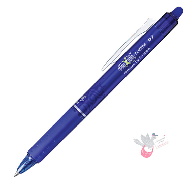 PILOT Frixion Clicker (Retractable) Erasable Gel Pen - 0.7mm - Blue