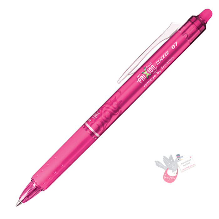 PILOT Frixion Clicker (Retractable) Erasable Gel Pen - 0.7mm - Pink
