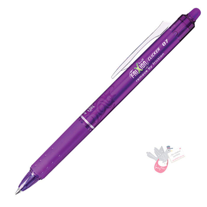 PILOT Frixion Clicker (Retractable) Erasable Gel Pen - 0.7mm - Violet
