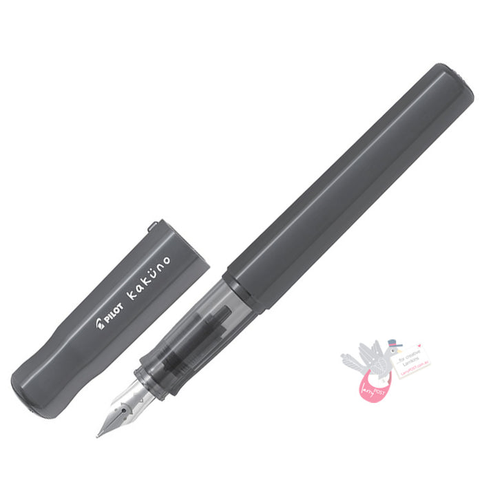 PILOT Kakuno Fountain Pen - Grey - Fine Nib