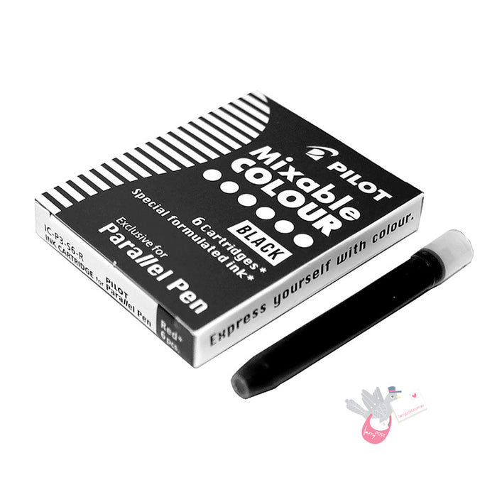 PILOT Parallel Pen Ink Cartridge - 6 Pack - Black