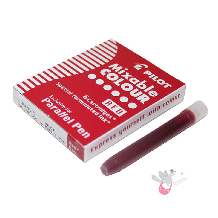 PILOT Parallel Pen Ink Cartridge - 6 Pack - Red