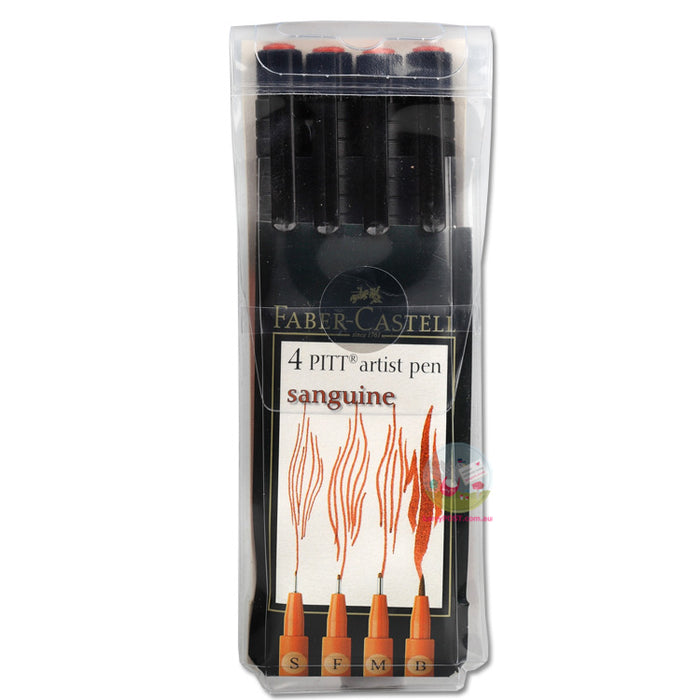 FABER-CASTELL Pitt Artist Pen - 4 (S, F, M, B) - Sanguine