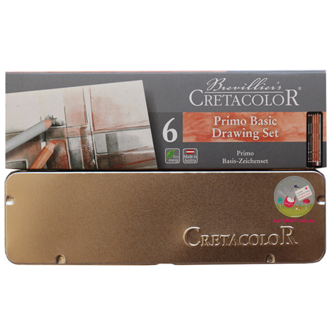 CRETACOLOR Basic Pencils Pocket Set - 6 Asst