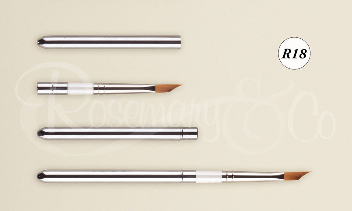 ROSEMARY & CO Reversible Pocket Brush - R18 - Golden Synthetic - Triangular - Size 8 (6 x 18mm)
