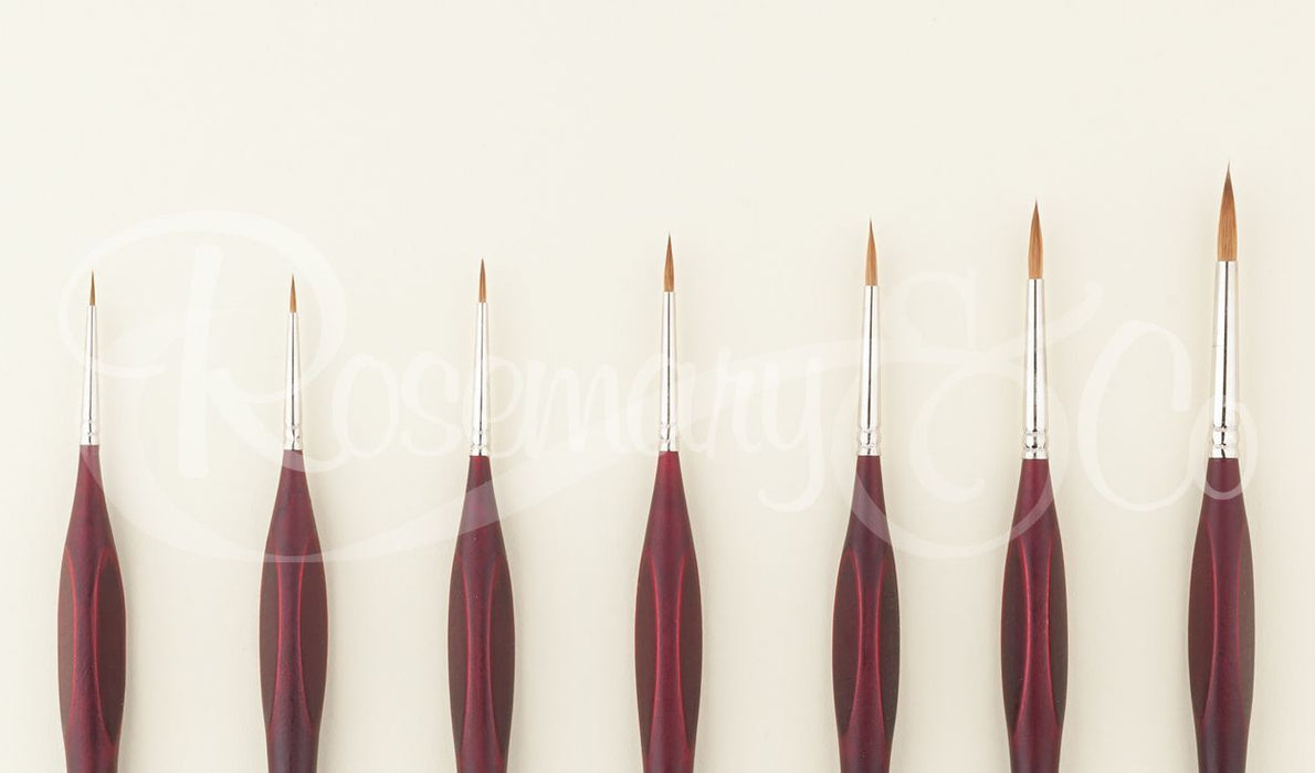 ROSEMARY & CO Watercolour Brush - Series 101 - Pure Red Sable - Pointed Round - Size 4 (2.6 x 15.3mm)