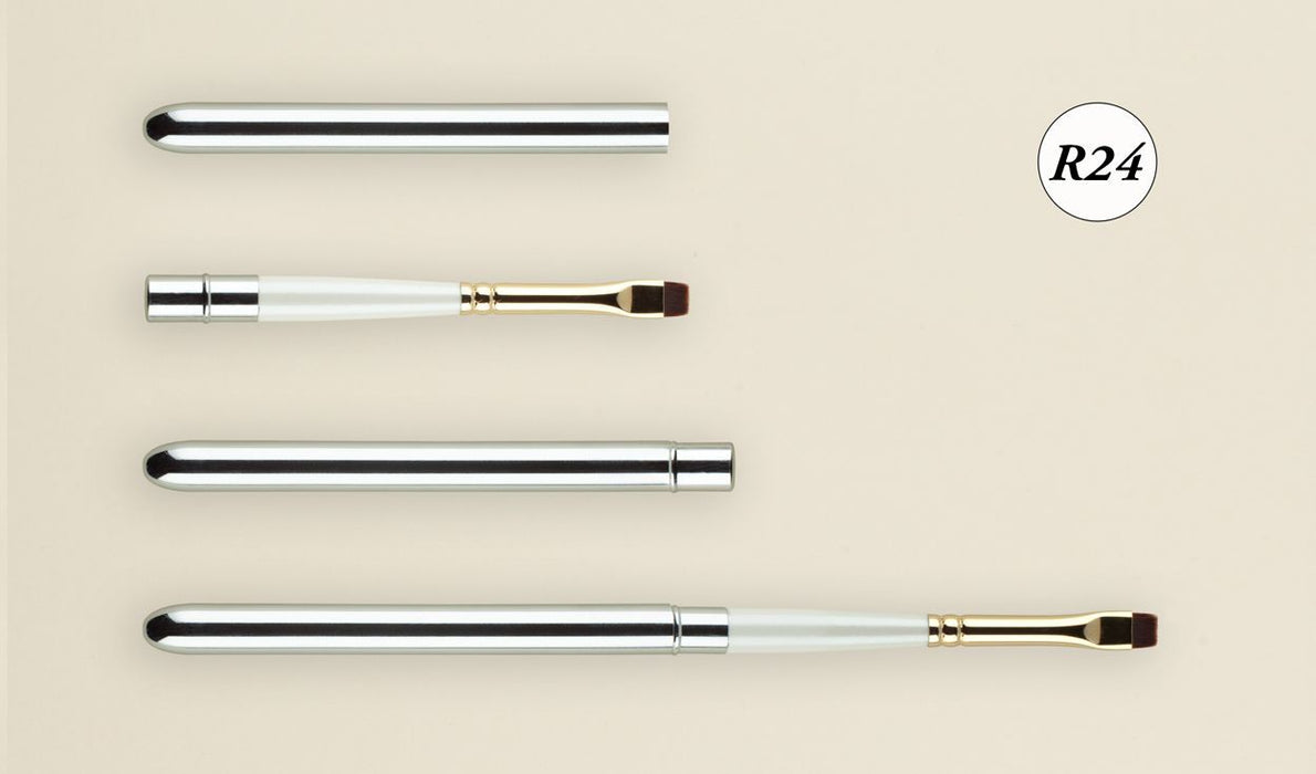 Brush is in 2 parts which can be used in open position or stored in closed.