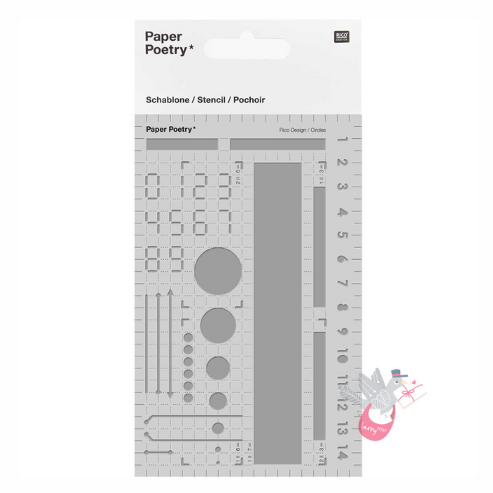 PAPER POETRY Journalling Stencil - Circles (9.5 x 15cm)