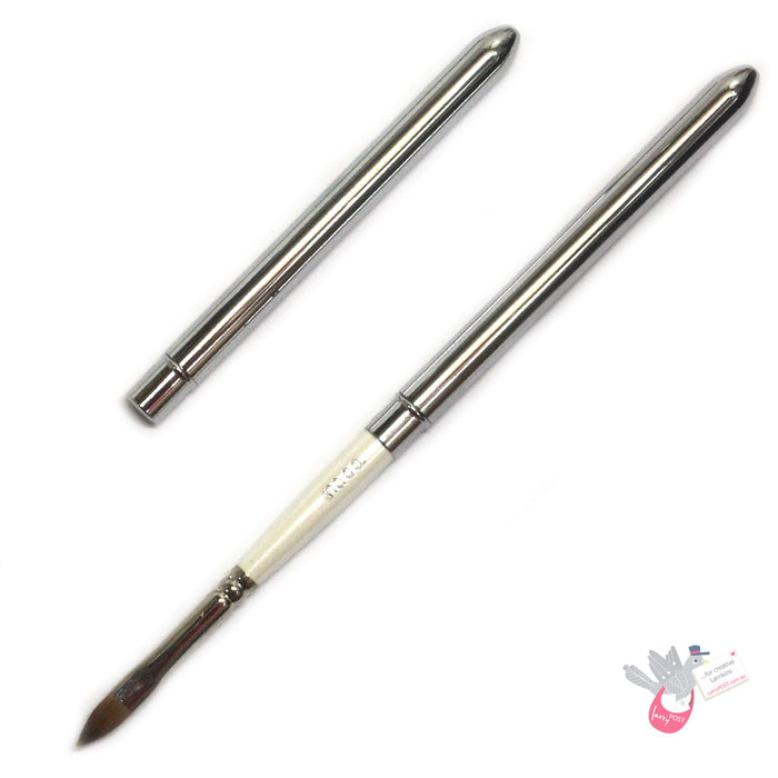 ROSEMARY & CO Reversible Pocket Brush - R6 - Pure Kolinsky Sable - Filbert Size 6 (5.7 x 12.7mm)