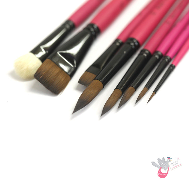 ROSEMARY & CO Brushes - Set 20 - All Mediums (8 Brushes)