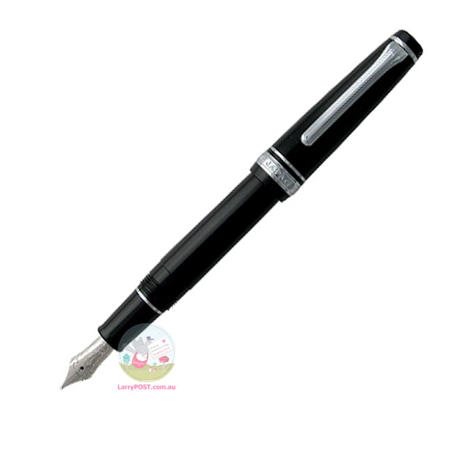 SAILOR Sapporo (PG Slim) Fountain Pen with 14k gold rhodium plated nib - Black