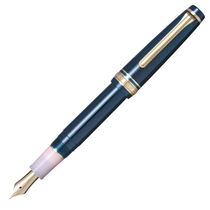 SAILOR Shikiori PG Slim (14k nib & converter) - Bleeding-Heart Flower (Summer) - Dark Green/Gold - Medium Fine Nib