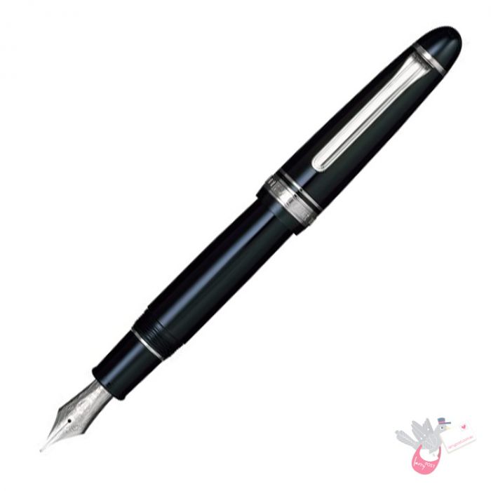 SAILOR 1911 King of Pens (21K gold nib & Converter) - Black/Rhodium - Broad Nib