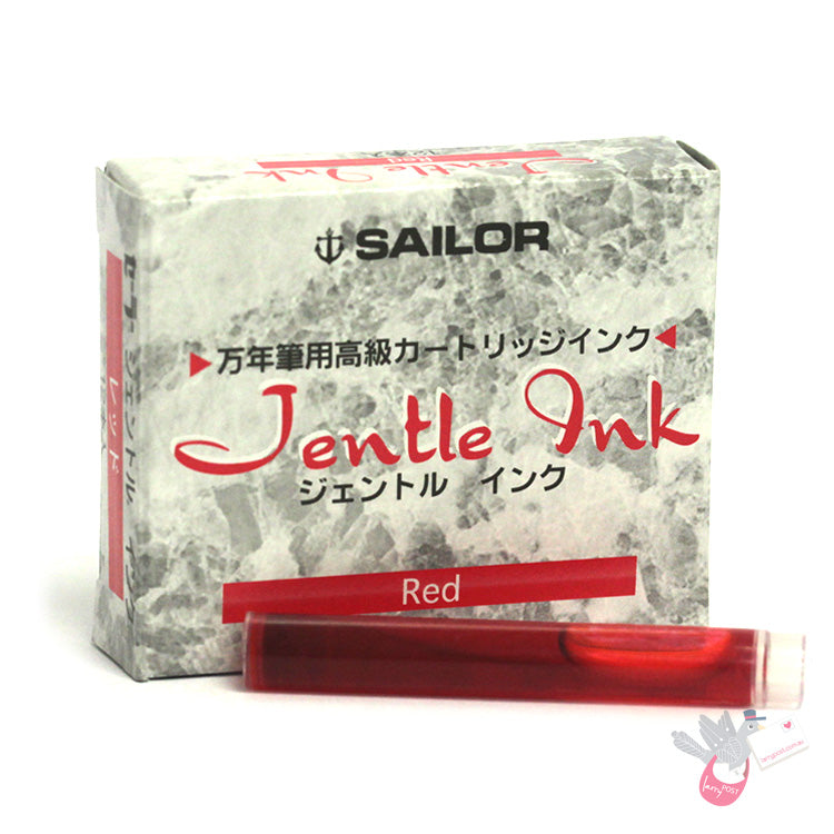 SAILOR Jentle Ink Cartridges - Pack of 12 - Red
