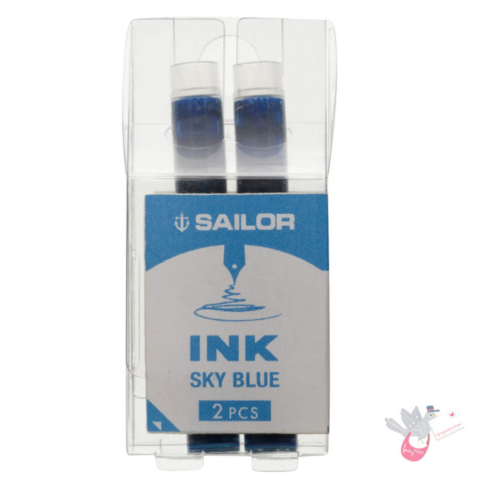 SAILOR Basic Ink Cartridges - Pack of 2 - Sky Blue