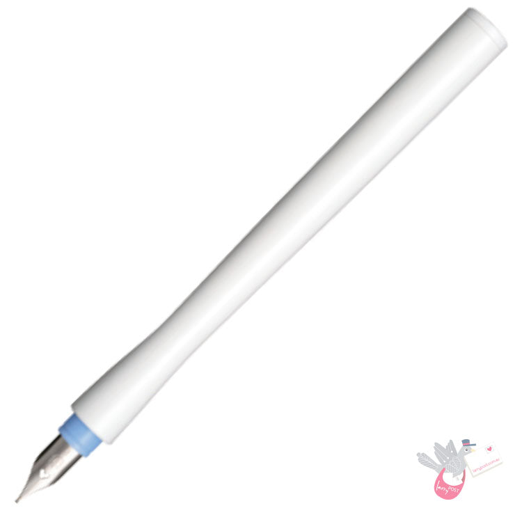 SAILOR Hocoro Dip Fountain Pen - White/Blue - Set with two nibs - Rounded Fine/1.0mm Stub nibs