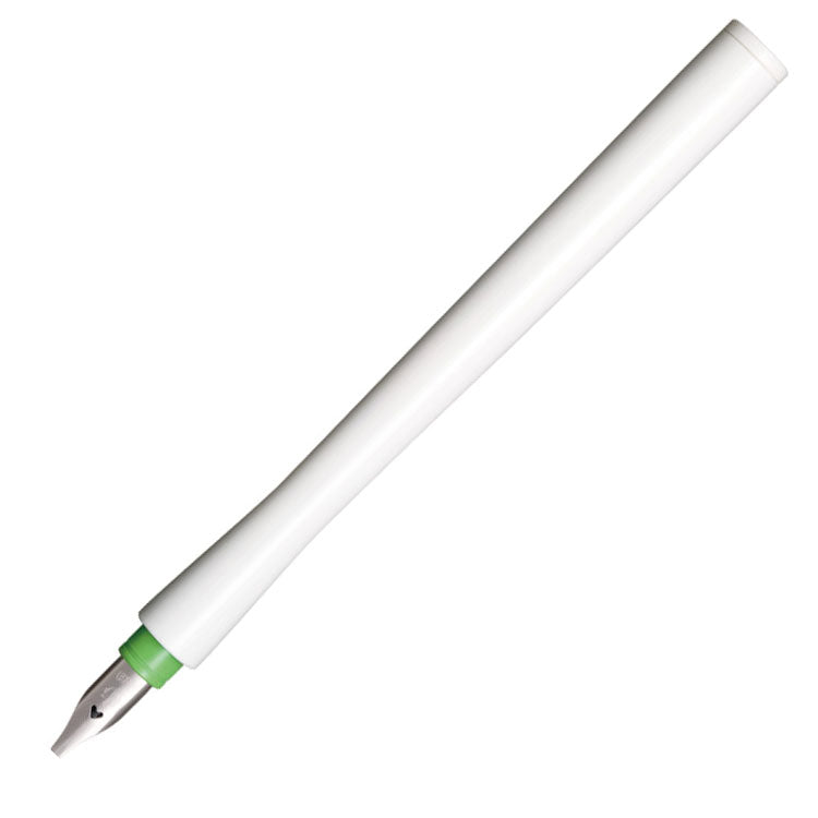 SAILOR Hocoro Dip Fountain Pen - White/Green - 2.0mm Stub nib