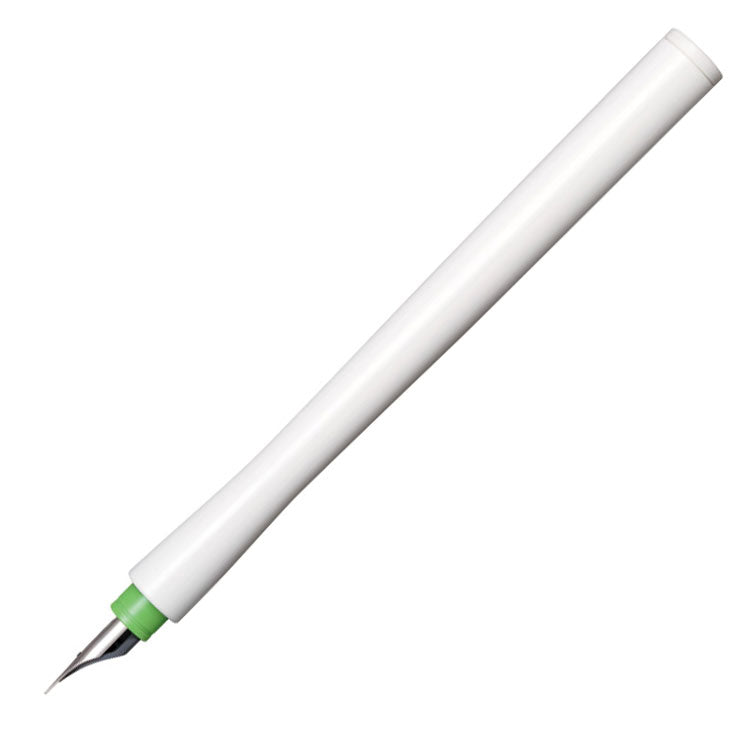 SAILOR Hocoro Dip Fountain Pen - White/Green - 2.0mm Stub nib