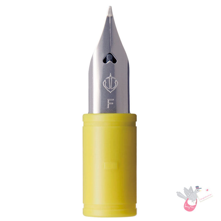SAILOR Hocoro Dip Fountain Pen (includes reservoir) - Grey/Yellow - 40 Degree Fude Nib