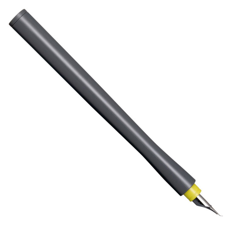 SAILOR Hocoro Dip Fountain Pen (includes reservoir) - Grey/Yellow - 40 Degree Fude Nib