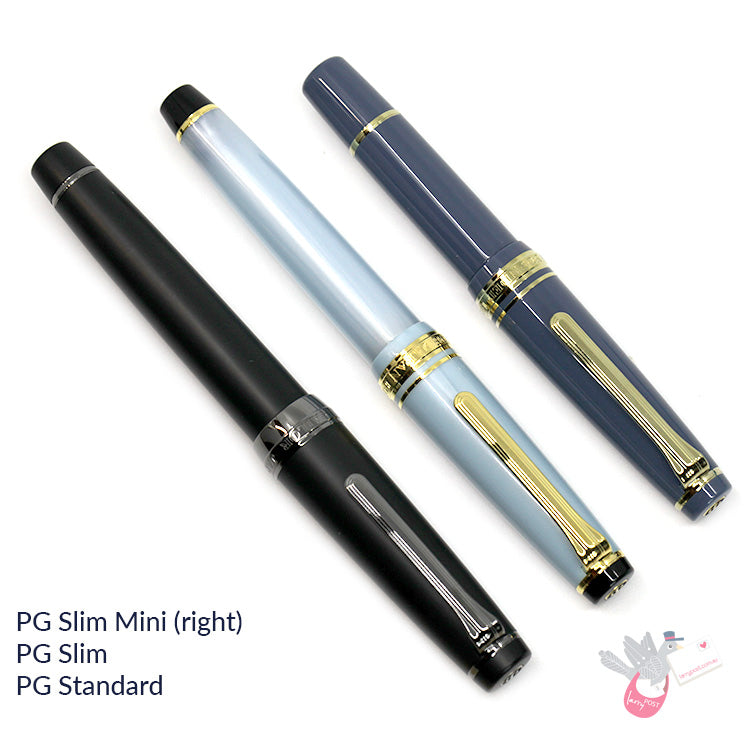 SAILOR Prof Gear Slim Mini - Series 2 - (14k gold nib, Mini converter) - Night Blue - Medium Fine Nib