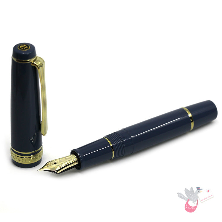 SAILOR Prof Gear Slim Mini - Series 2 - (14k gold nib, Mini converter) - Night Blue - Medium Fine Nib