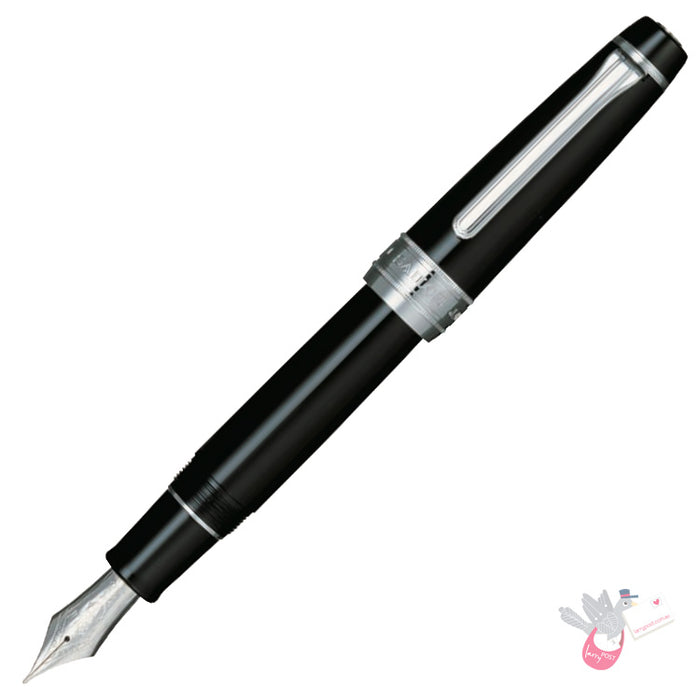 SAILOR Professional Gear King of Pen (21K gold nib & Converter) - Black/Rhodium - Broad Nib