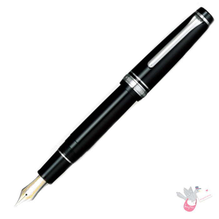 #2037 SAILOR Prof Gear (21k bigold rhodium plated nib & converter) - BlackChrome