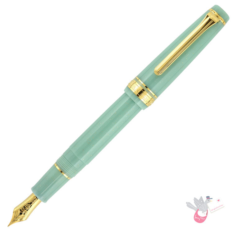 #1224 SAILOR SHIKIORI Prof Gear Slim (14k gold plated nib & converter) - Light Blue/Gold