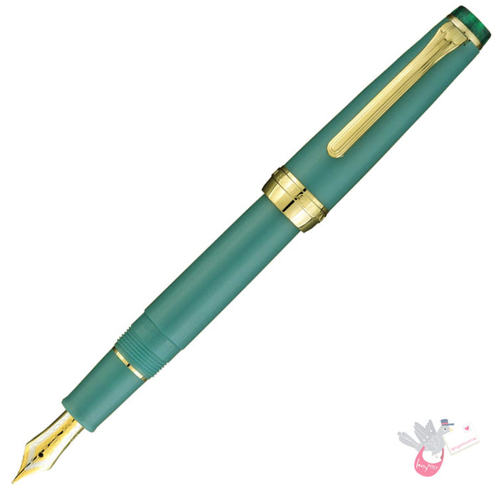SAILOR SHIKIORI Ameoto "Kirisame" Fountain Pen (Includes 21kt nib and converter) - Teal - Medium Fine nib