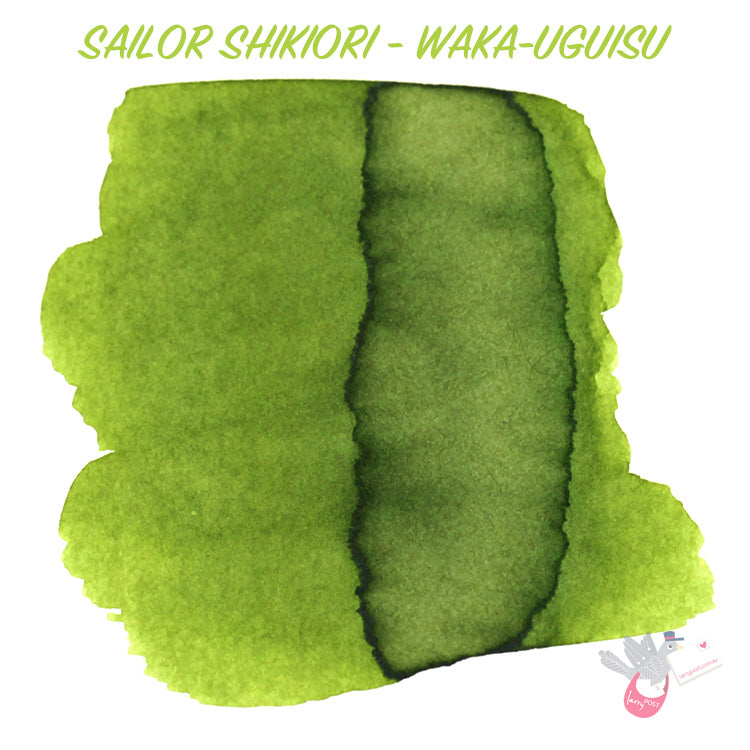 SAILOR SHIKIORI Fountain Pen Ink - 20mL - Wakauguisu (Nightingale Green)
