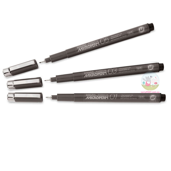 SAKURA Microperm Pen - Set 3 - Black