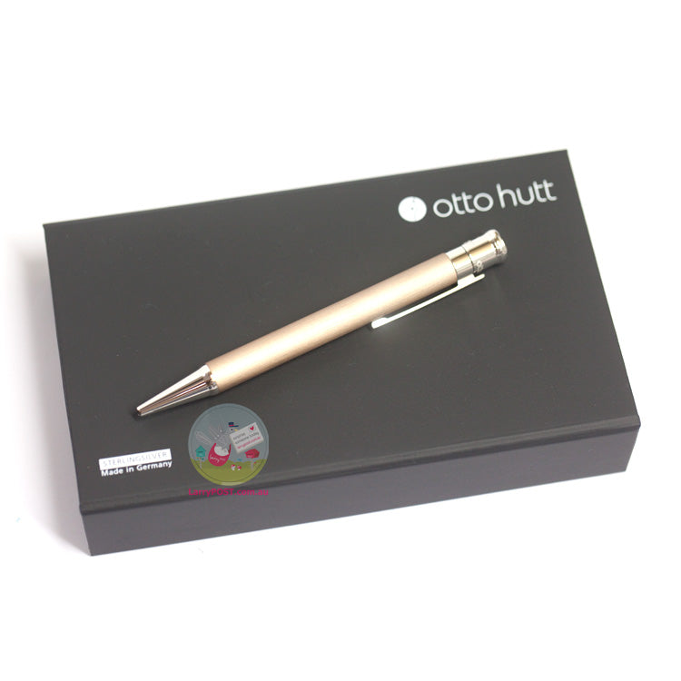OTTO HUTT Design 04 - Ballpoint Pen - Satin Matt Lacquering Over Palladium and Sterling Silver - Sand Colour