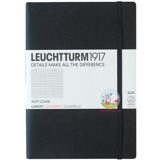 LEUCHTTURM1917 Soft Cover - Medium A5 - Squared - Black