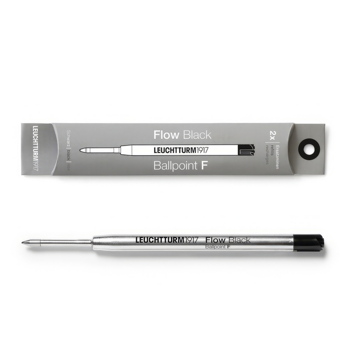 Drehgriffel No.1 Ballpoint Refill - Pack of 2 - Black Ink - Fine (F)