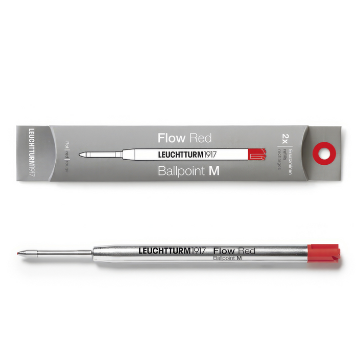 Drehgriffel No.1 Ballpoint Refill - Pack of 2 - Red Ink - Medium (M)